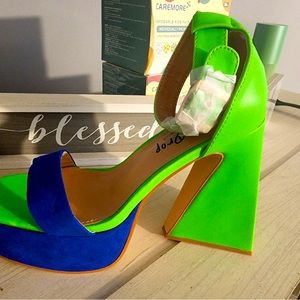 Dolls kill platforms sandals size 8 1/2 brand new suede and leather